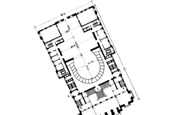 půdorys ( © A. Prokop: Die Markgraftschaft Mähren in kunstgeschichtlichen Beziehung, Band I-IV, R.  Spies & Co. Verlag, Wien 1904)