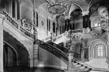 interiér na počátku 20. století ( © A. Prokop: Die Markgraftschaft Mähren in kunstgeschichtlichen Beziehung, Band I-IV, R.  Spies & Co. Verlag, Wien 1904)