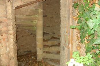 schodiště vedoucí z dolní terasy na horní (© D Dohňanský, 07/2014)