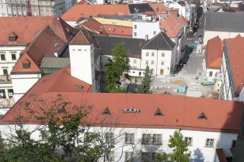 Biskupský dvůr v pohledu z věže katedrály na Petrově ( © Jan P. Štěpánek 06/2009)