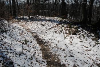 První /vnější/ příkop na západní straně  (© Dušan Dohňanský 03/2020)