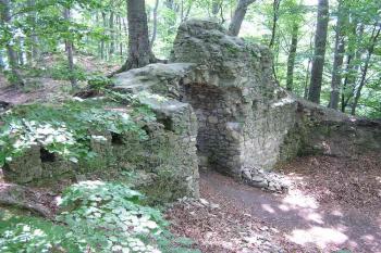 Interiérová fasáda nádvorní zdi západního paláce (© Jan P. Štěpánek 06/2006)