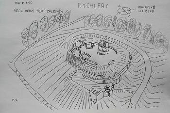 Ptačí perspektiva hradu v roce 1996. (© Pavel Semple 08/1996)