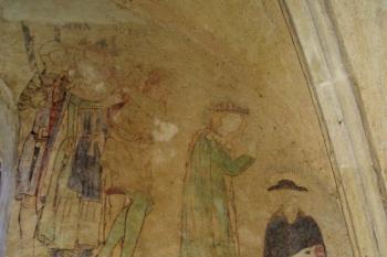 Stětí sv. Kateřiny na severní straně předsíně (© Petr Berka, 12/2012)