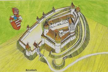 rekonstrukce hradu podle Z. Procházky (© jan heřman, 02/2012)