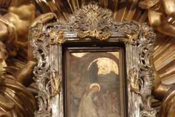 Hlavní oltář - detail zázračného obrazu P.Marie Strakonické (© Johannes Cladis, 09/2014)