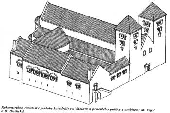hmotová rekonstrukce románské podoby ( © M. Pojsl, B. Bistřická)