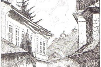 Potštát - historická pohlednice datovaná 22.8.1927 - soukr.sbírka IvoR (© Rudolf Michalek 1927)