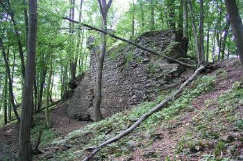 Zbytky hradeb ( © Roman Řezáč 08/2004)