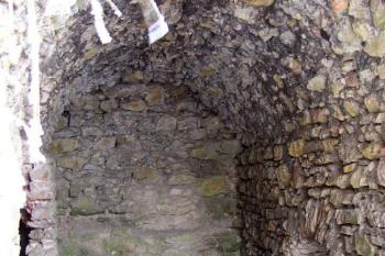 klenutá místnost, snad chodba, v přízemí bývalého severního paláce ( © Jan P. Štěpánek 01/2008)