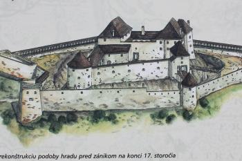 Podoba hradu na informační tabuli (foto) (© Luděk Vláčil 06/2019)