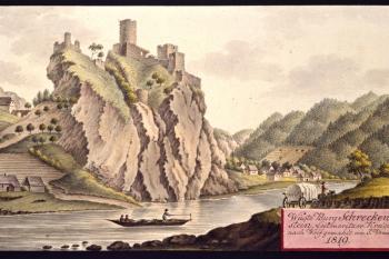 Hrad na obr. I.A.Venuta z r. 1819 (© Ing. Karel Kubín, 09/2017)