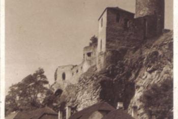 Střekov - historická pohlednice z roku 1927 (sokr.sbírka IvoR) (© pravděpodobně Eugen Hein)
