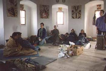 Takhle se spalo ve věži v roce 1991 (©1991 Jiří Čížek)