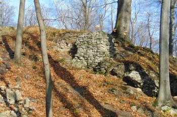 Jižní objekt či hradba pod hradním palácem /neznámého významu/ (© Dušan Dohňanský  11/2021)