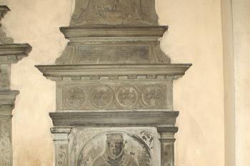Náhrobní deska Alžběty Boboluské z Bobolusk z roku 1591 ( © Miroslav BITTER 01/2008)