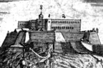 Špilberk na výřezu z veduty J.Ch. Laidiga (cca 1700 - 1720) ( © kol: Umění baroka na Moravě a ve Slezsku, Academia, Praha 1996)