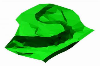 3D model tvrziště v Bašce ( © Jan P. Štěpánek 02/2006)