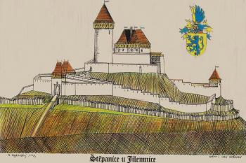 rekonstrukce hradu podle R. Vojkovského (© jan heřman, 02/2012)
