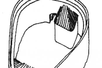 pokus o rekonstrukci tvrze v pol. 14. století ( © Encyklopedie českých tvrzí, díl I. A-J, ARGO, Praha 1998)