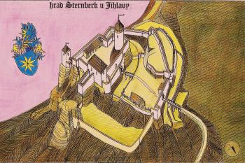 Šternberk u Jihlavy, založený Jaroslavem ze Šternberka kolem roku 1280 (© jan heřman, 02/2012)