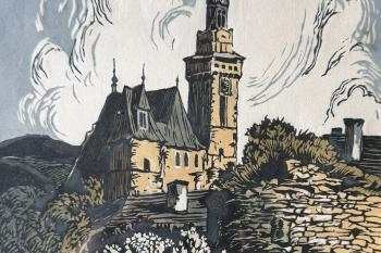 kostel sv. Jakuba (© ak. mal. Josef Krejsa 1932)