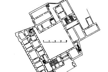 půdorys přízemí paláce ( © archiv ÚDU (in Pavel Vlček a kol.: Umělecké památky Prahy 1 - Staré Město, Josefov, Academia, Praha 1996))