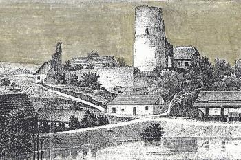 Talmberk na rytině J. Richtera v roce 1841 (© jan heřman, 02/2012)