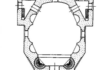 půdorys kaple ( © Umělecké památky Moravy a Slezska, část 2 [J-N], Academia, Praha 1999)