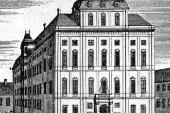 palác po přestavbě Pavla Ignáce Bayera z let 1722-25 (© Kubiček, Alois: Barokní Praha v rytinách B. B. Wernera, Odeon, Praha 1966)