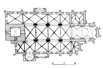 půdorys přízemí (© B. Samek, Umělecké památky Moravy a Slezska 1. (A-I), Praha, 1994.)
