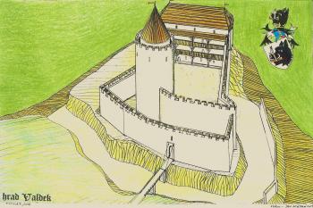 rekonstrukce hradu podle T. Durdíka (© jan heřman, 02/2012)