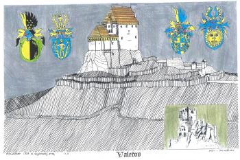 rekonstrukce hradu podle P. Chotěbora (© jan heřman, 02/2012)