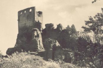 Valečov – historický pohled na hrad (© anonym)
