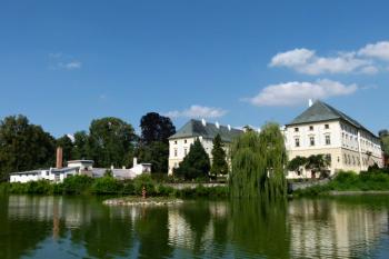 celkový pohled na Návesní rybník a zámek od jihozápadu ( © Jan P. Štěpánek 08/2012)