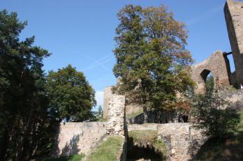 Pohled od zbytků hospodářských budov ( © Ivan Grisa 09/2009)
