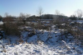 panorama západní části pevnosti s terénními pozůstatky reliktů armádních budov v její střední části ( © Jan P. Štěpánek 01/2010)