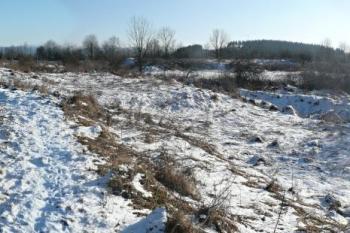 panorama západní části severní strany šancí a pozůstatky objektů v její střední části ( © Jan P. Štěpánek 01/2010)