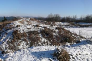 pohled na východní část plochy areálu šancí z místa Těšínské brány v popředí ( © Jan P. Štěpánek 01/2010)