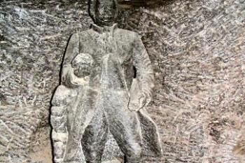socha jednoho z návštěvníků dolů - Johanna Wolfganga von Goethe ( © Pavel Zany Komárek 4/5/2005)