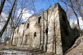jihovýchodní nároží jihozápadní budovy předhradí ( © Jan P. Štěpánek 02/2008)
