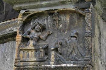 Epitaf Anny Schwarzové (†1521), sestry faráře Valentina Nigra-Schwarze. (© Pavel Vítek 06/2008)