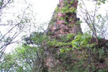 eskarpová zeď ve východní části předhradá ( © Pavel Zany Komárek 5/5/2005)