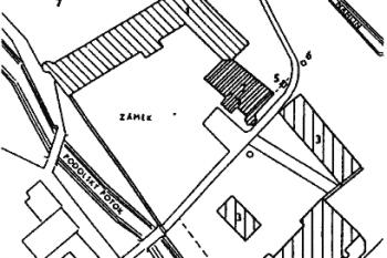 náčrt zámeckého areálu ( © J. Karel)