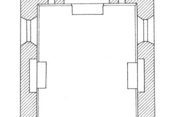 Plán přízemí kaple (Úlovec J., Hrady zámky a tvrze Klatovska, Libri, 2004, str. 230)