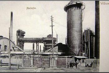 Vysokopecní závod železáren v roce 1900 ( © Ostrava 1880 - 1939 (Irena Korbelářová, Henryk Wawreczka, Zdeněk Wludyka, Rudolf Žáček: WART, 2000))