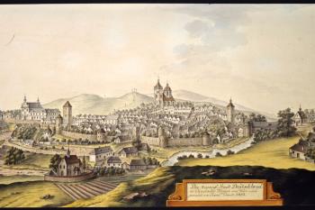 Město na obr. I.A.Venuta z roku 1812 (© Ing. Karel Kubín, 09/2017)