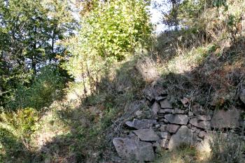 Pozůstatky zdiva v předhradí ( © Iva Spurná 26.9.2009)