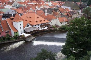 26.7.2005 pohled z hradu na Vltavu (© Martin Hájek, 02/2008)