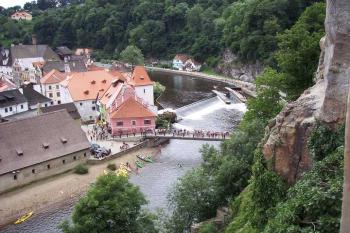 26.7.2005 pohled z hradu na Vltavu (© Martin Hájek, 02/2008)